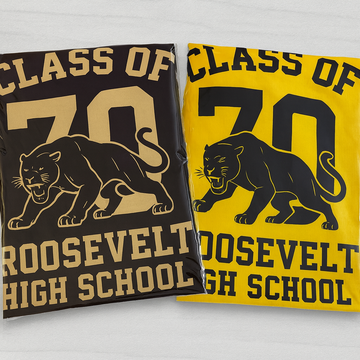 Roosevelt High School Class of 1970 Reunion T-Shirt – Short sleeve Panther Design