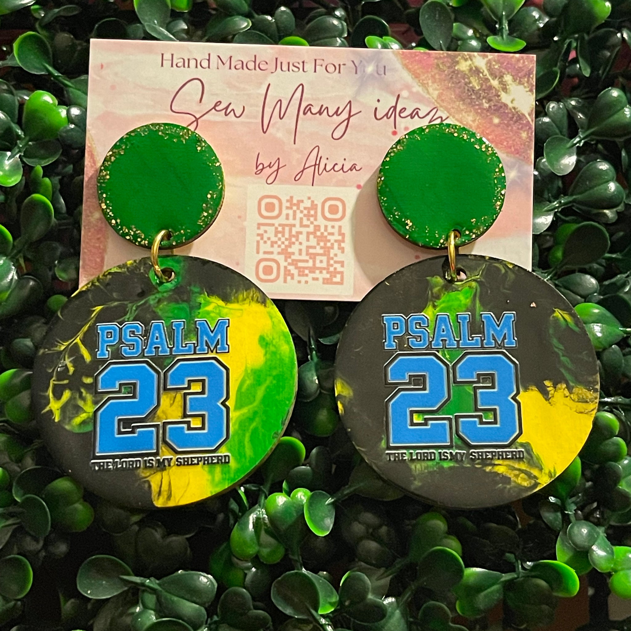 Psalm 23 Jamaica Inspired Earrings – Handmade Faith Collection
